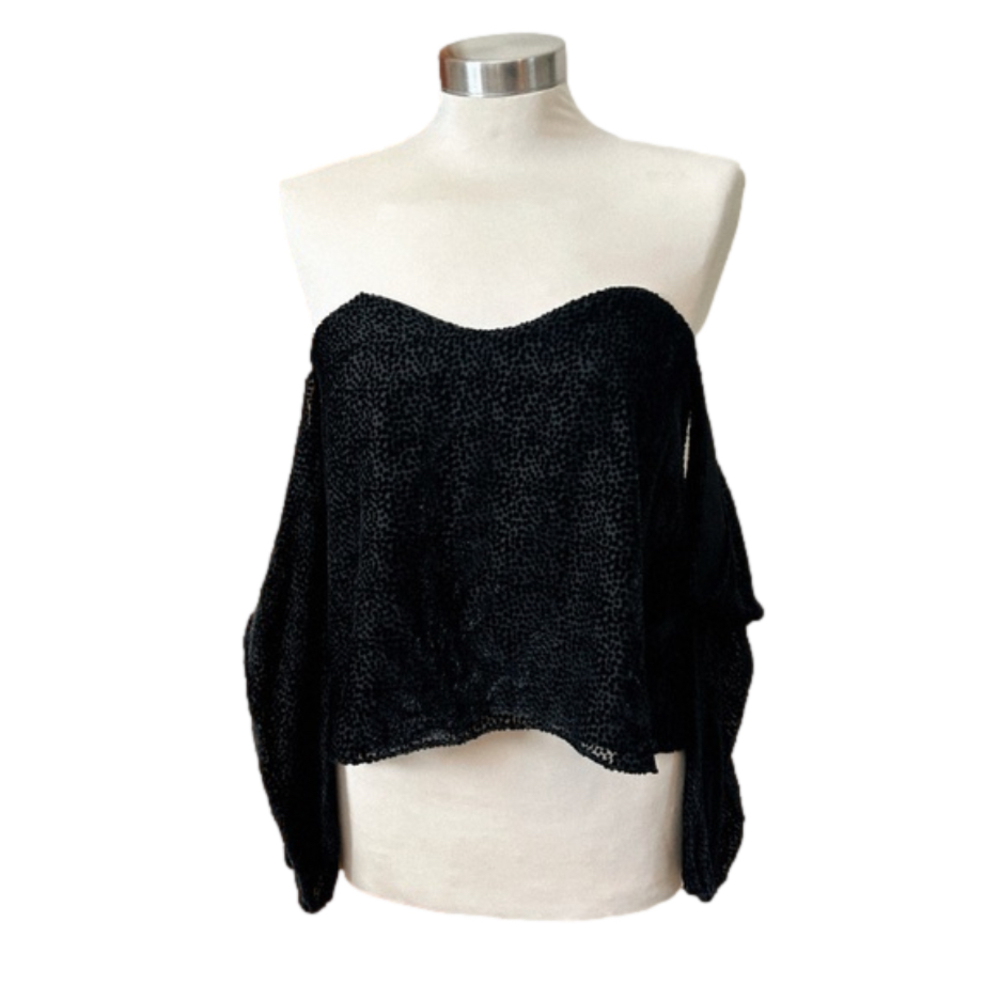 Chic Black Off-Shoulder Blouse